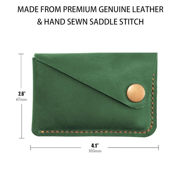 Leather Card Holder, Credit Card Wallet, Front Pocket Wallet, Slim Wallet, Cardh - Picture 5 of 5
